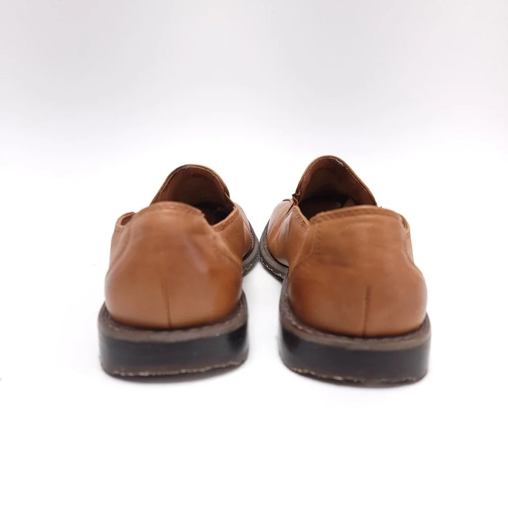 Steve Madden Mens 7 Mammbo‎ Tan Leather Slip On Casual Dress Shoe Loafer